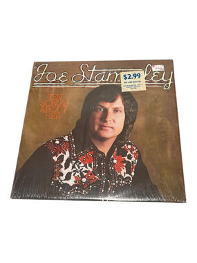 Vintage Joe Stampley Vinyl LP Ten Songs About Her 1976 Epic Country Black